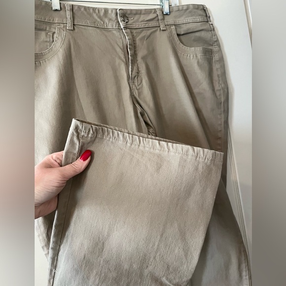Lee Riders Tan Khaki Cotton Spandex Blend Pants Women’s Size 22W - Picture 5 of 16